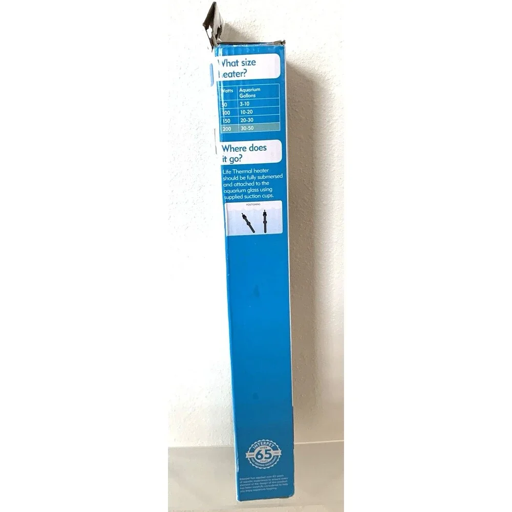 Interpet Life Thermal Submersible Aquarium Heater For 30-50 Gal 200 Watt